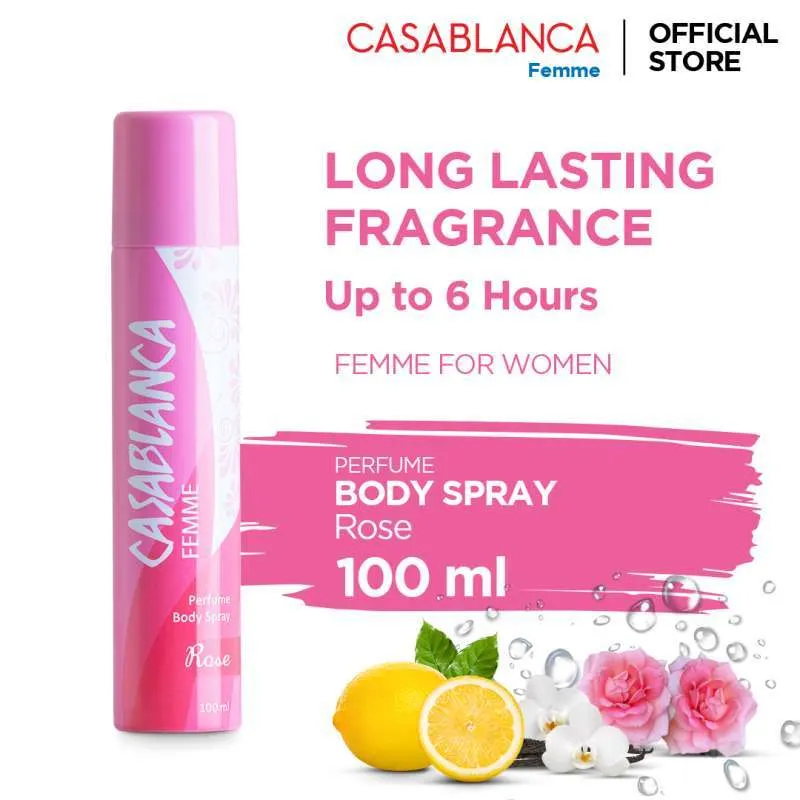 Casablanca Parfume Body Spray Homme For Women Rose 100ML