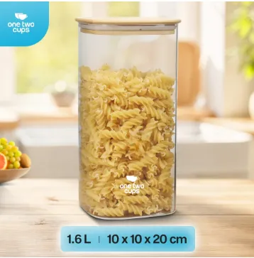Toples Kaca Untuk Penyimpanan Makanan Kedap Udara Storage Jar 1.6L