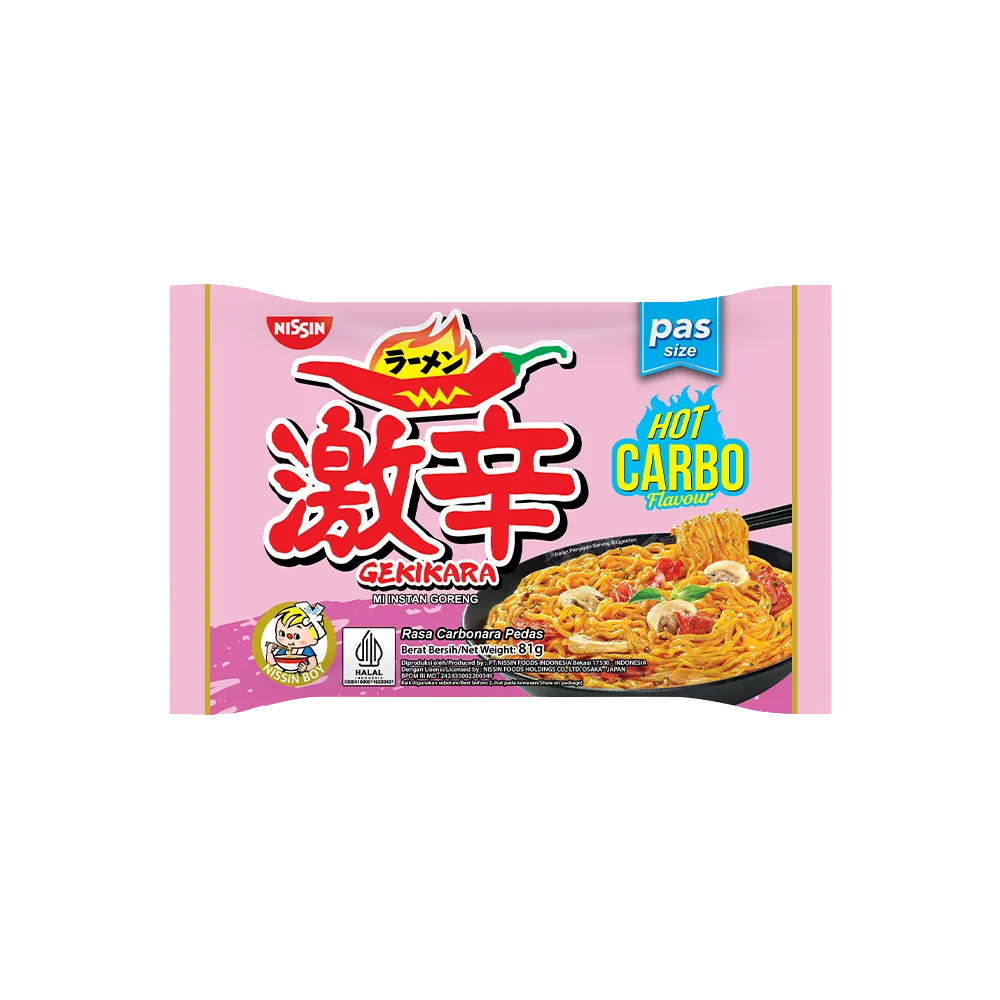 Nissin Gekikara Mie Instan Goreng Hot Carbo Flavour 81GR