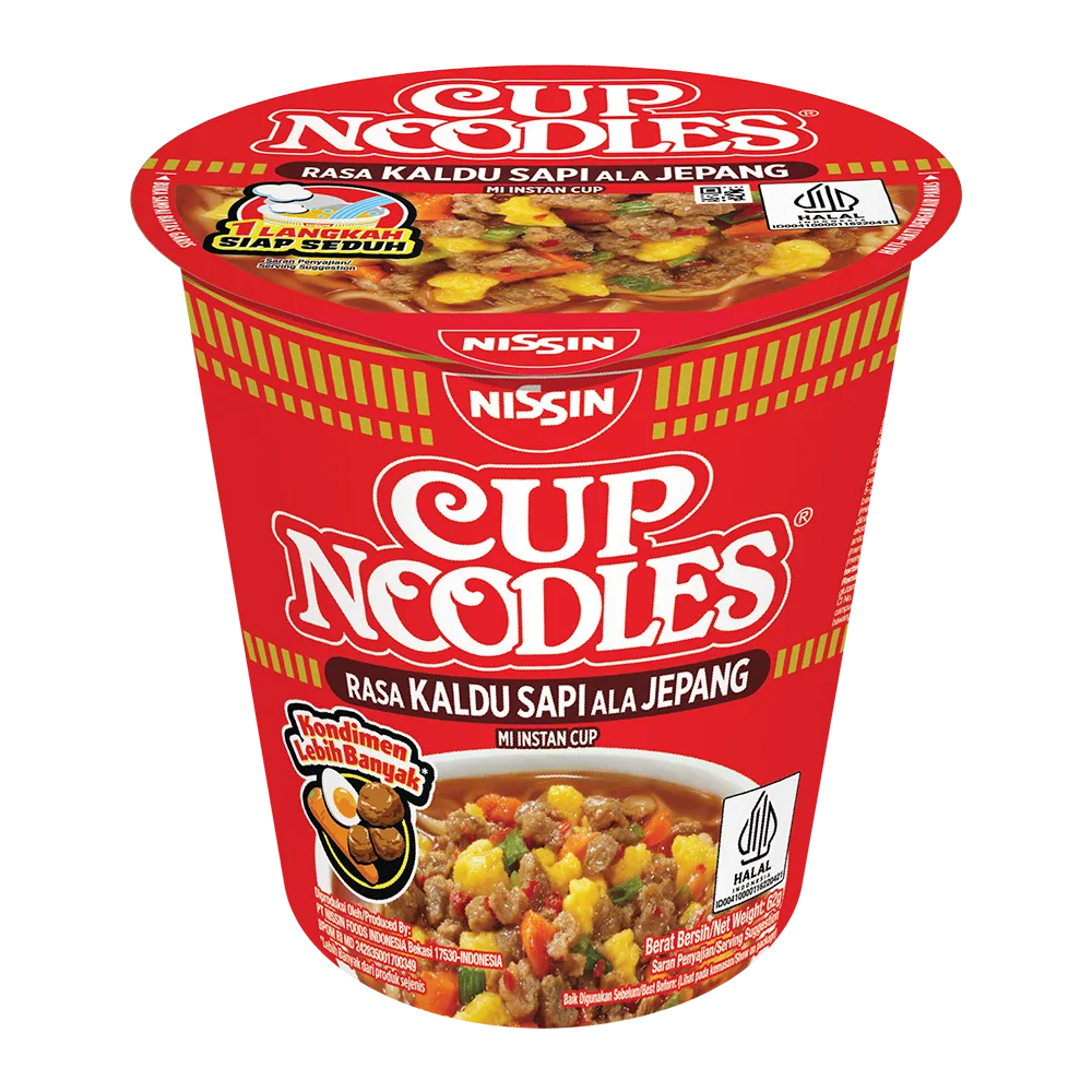 Nissin Cup Noodles Rasa Kaldu Sapi Ala Jepang 62GR