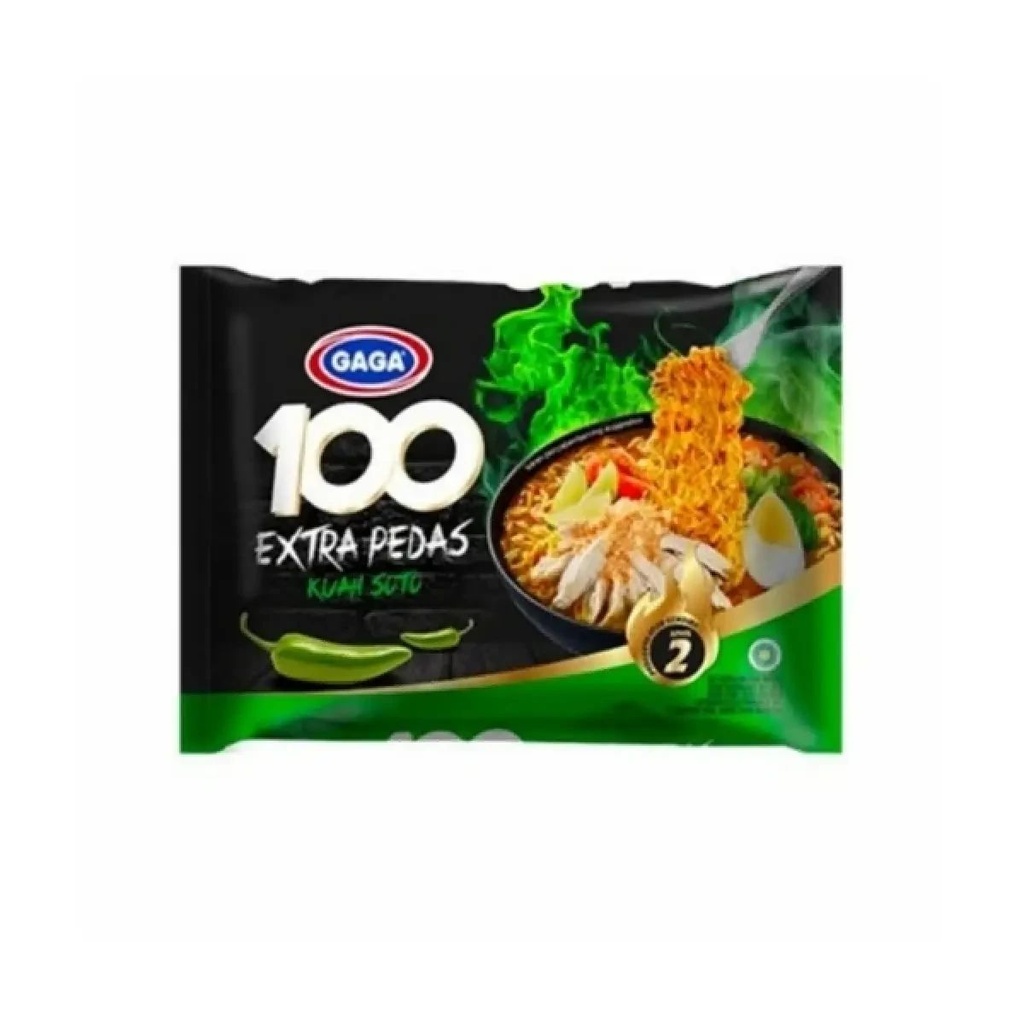 Gaga 100 Extra Pedas Mie Kuah Soto 75GR
