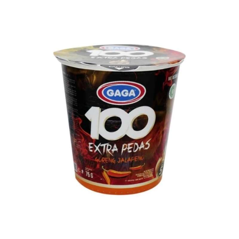 Gaga 100 Extra Pedas Mie Goreng Jalapeno Cup 75GR
