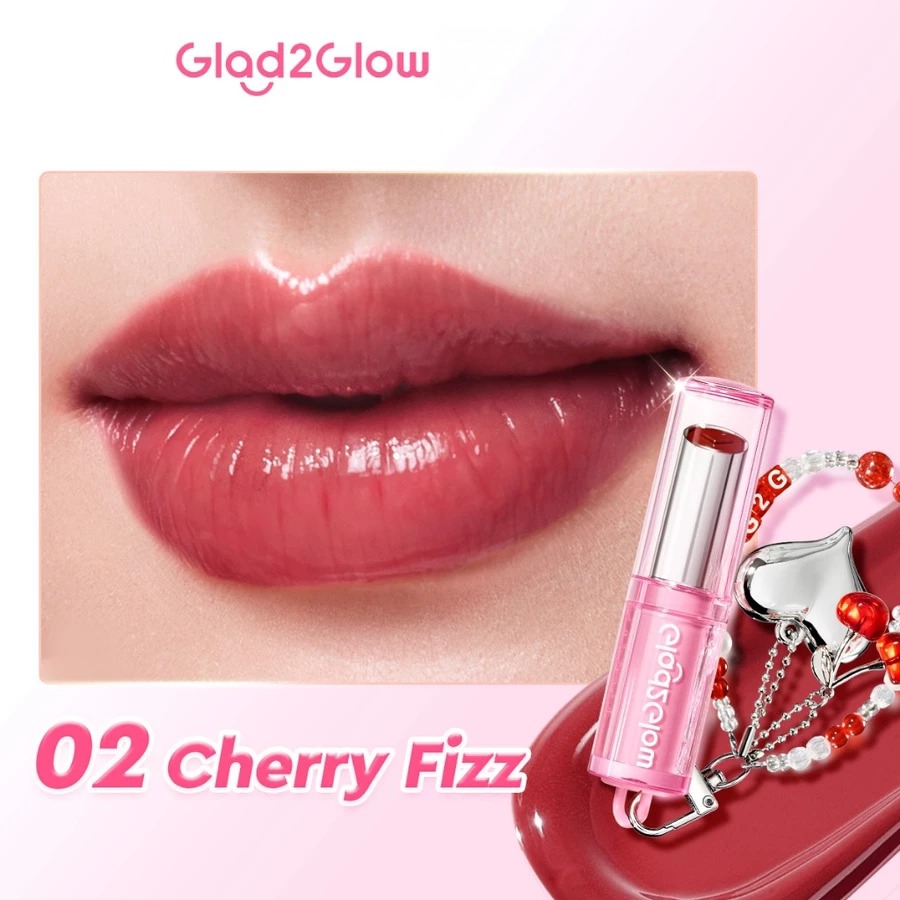 Glad2Glow Glowy Tint Lip Balm Cherry Fizz 3GR
