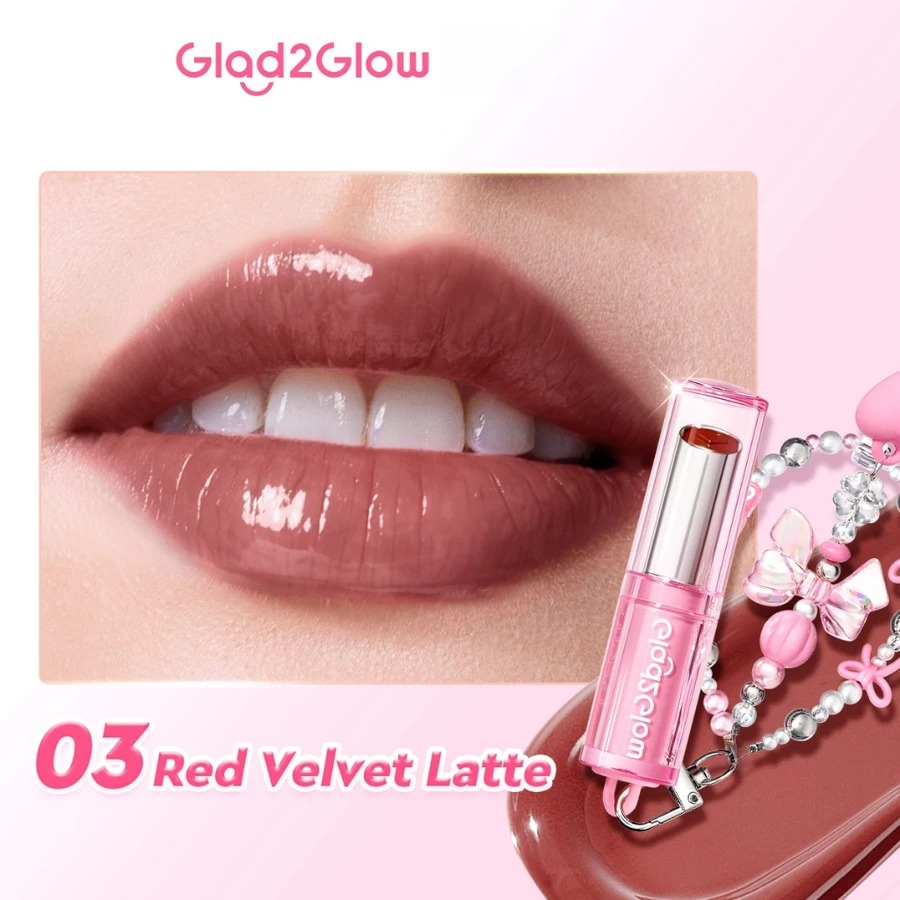 Glad2Glow Glowy Tint Lip Balm Red Velvet Latte 3GR