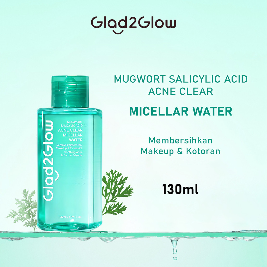 Glad2Glow Mugwort Salicylic Acid Ance Clear Micellar Water 130ML