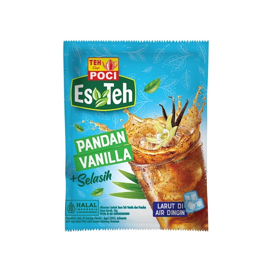 Teh Poci Es Teh Pandan Vanila + Selasih 24GR