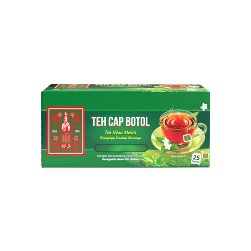 Teh Cap Botol Teh Hijau Melati Box 25x2GR