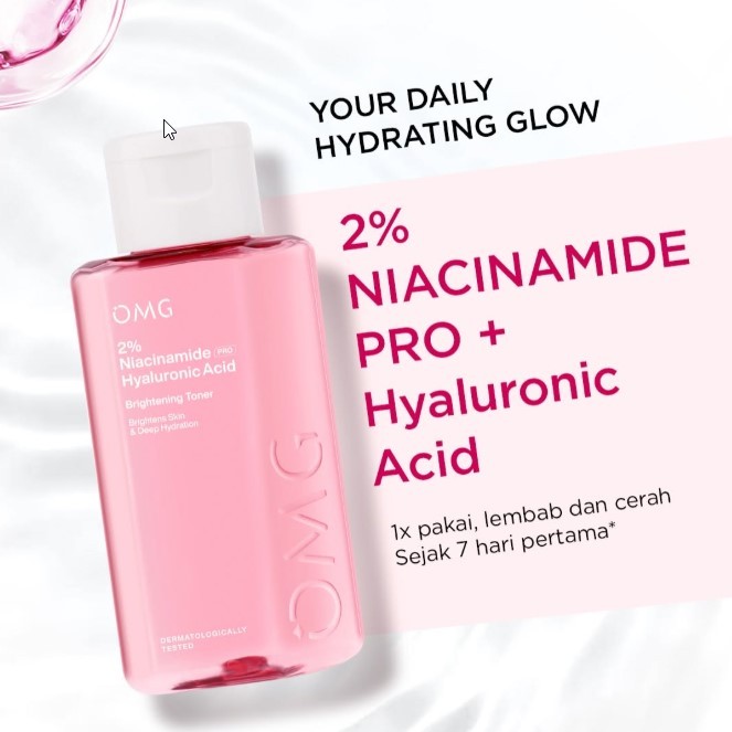 OMG 2% Niacinamide Hyaluronic Acid Brightening Toner 75ML