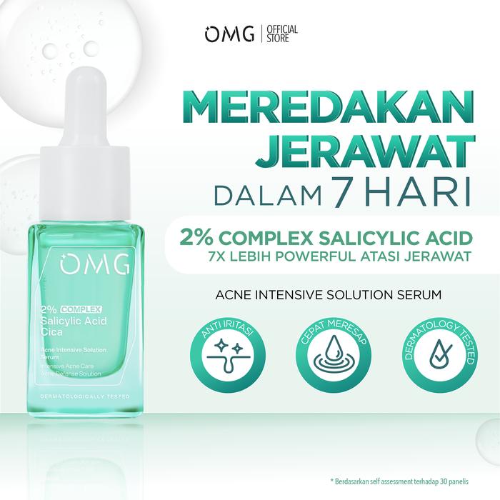 OMG Acne Intensive Solution Serum 2% Complex Salicylic Acid Cica 17ML