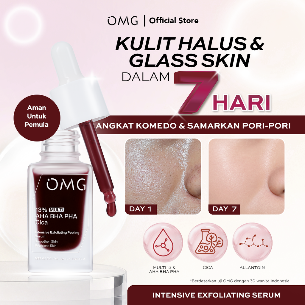 OMG Intensive Exfoliating Peeling Serum 13% Multi AHA BHA PHA Cica 17ML