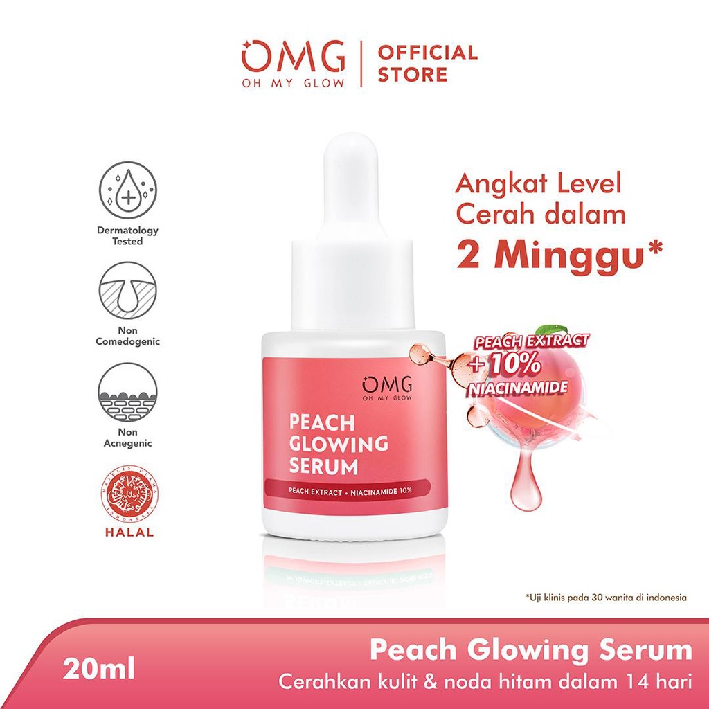 OMG Peach Glowing Serum 10x Peach Extract+Niacinamide 10% 20ML