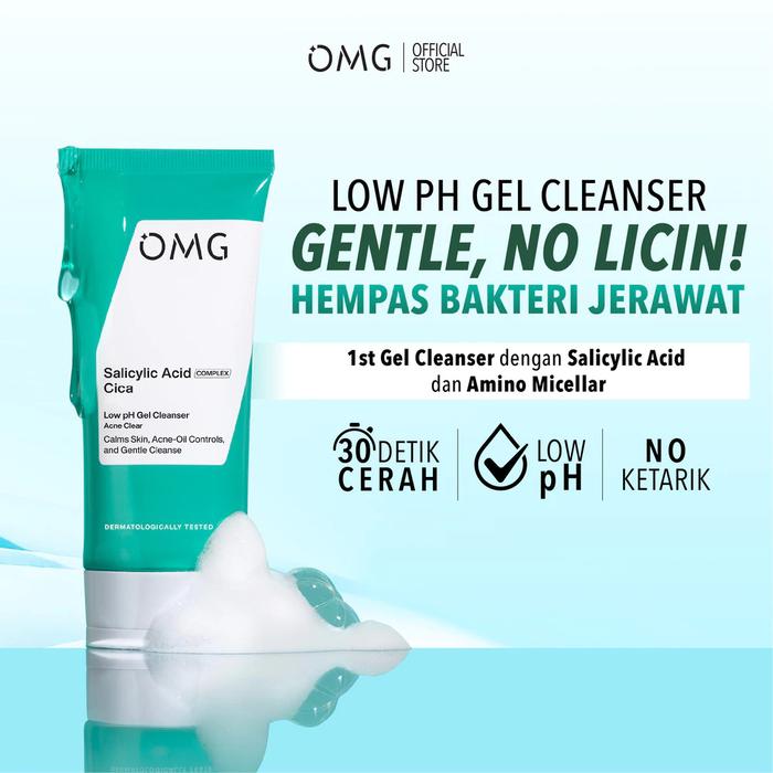 OMG Salicylic Acid Complex Cica Low pH Gel Cleanser Acne Clear Face Wash 70ML