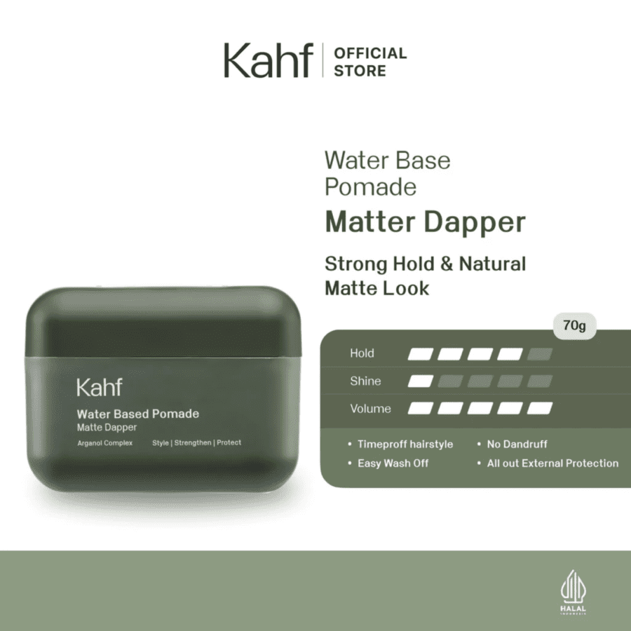Kahf Water Based Pomade Matte Dapper 70GR
