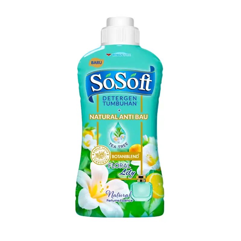 So Soft Detergen Cair Natural Anti Bau Floral Lily Btl 700ML