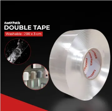 Double Tip Perekat Nano Gel Adhesive Washable Sticker 200x3CM