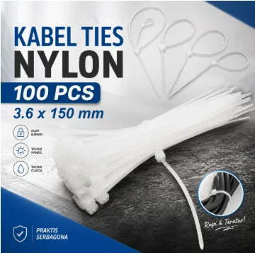 Kabel Ties Cable Nylon 100PCS 3.6x150MM