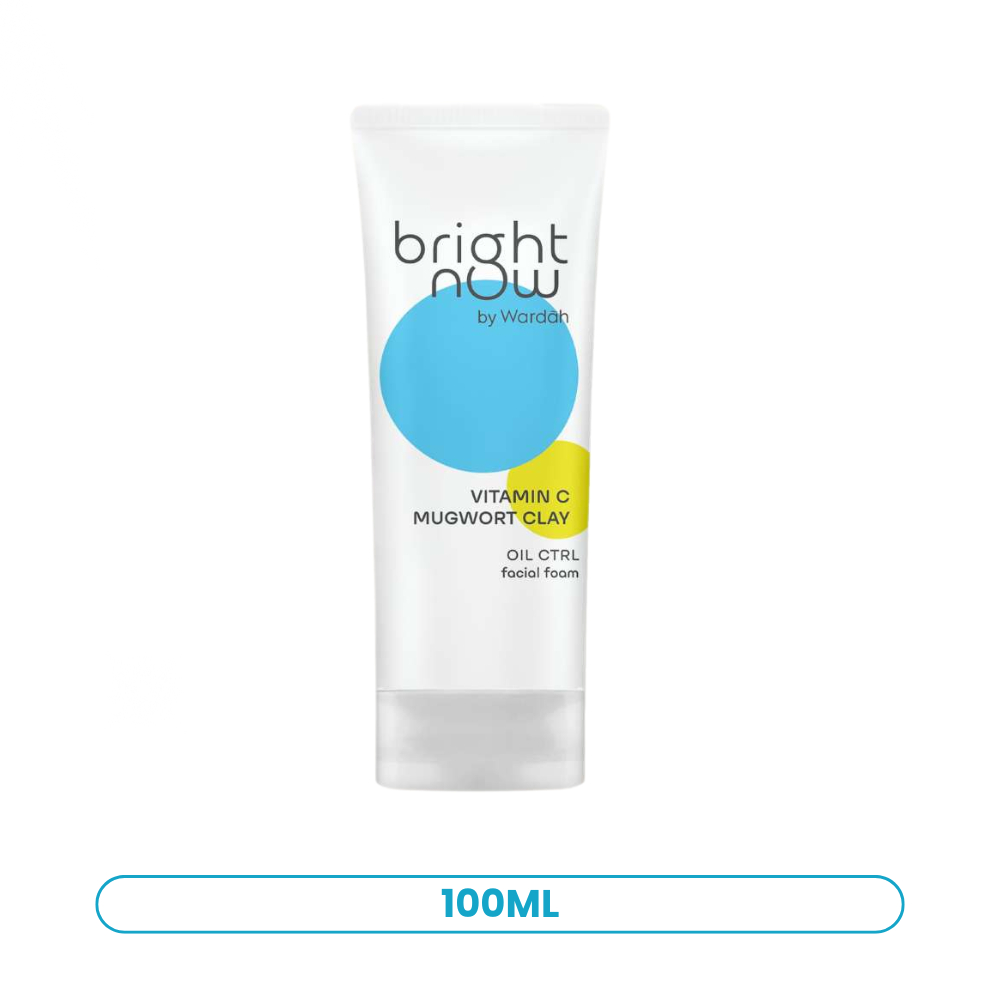 Wardah Bright Now Vitamin C Mugwort Clay Oil Control Facial Foam 100ML