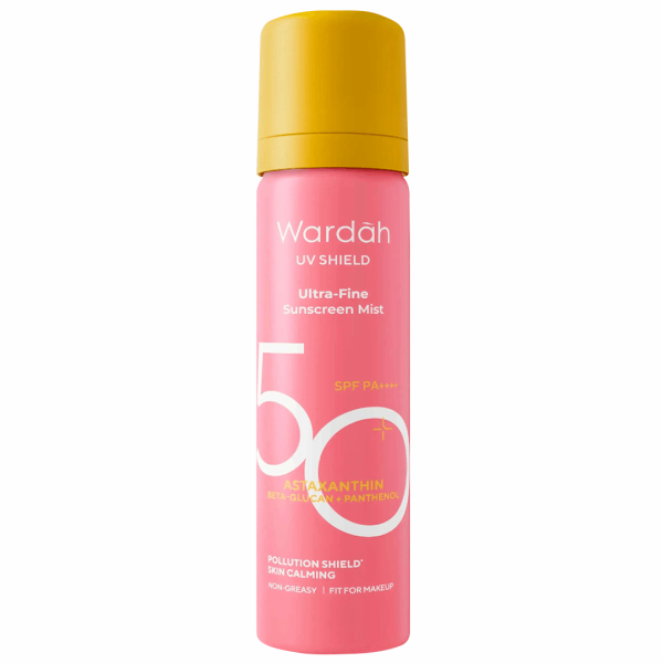 Wardah UV Shield Ultra-Fine Sunscreen Mist SPF 50 PA++++ Astaxanthin Beta-Glucan-Pathenol 50ML