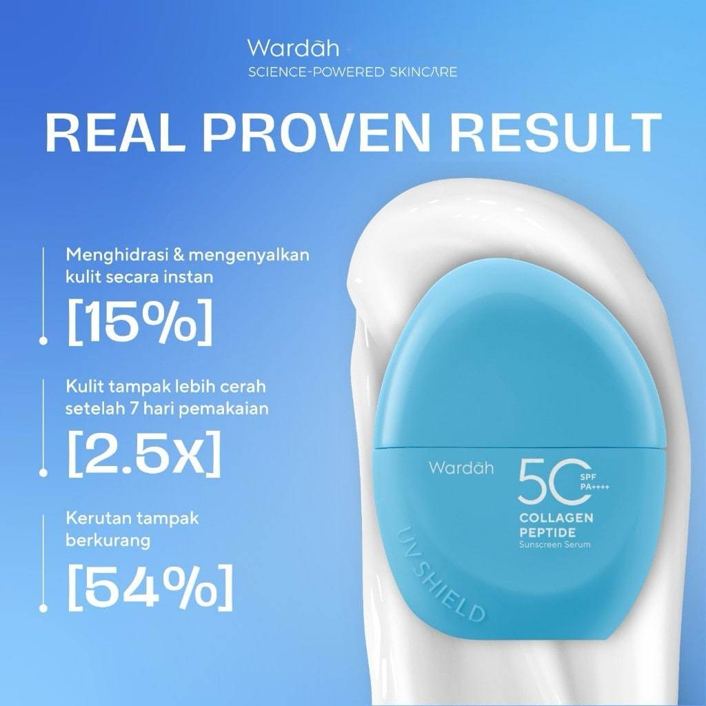 Wardah UV Shield Collagen Peptide Sunscreen Serum SPF 50 PA++++ 30ML