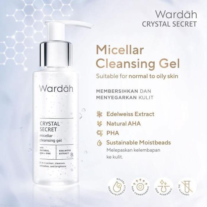 Wardah Crystal Secret Micellar Cleansing Gel 95ML
