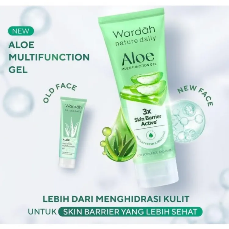 Wardah Nature Daily Aloe Multifunction Gel For Body, Face, dan Hair 100ML