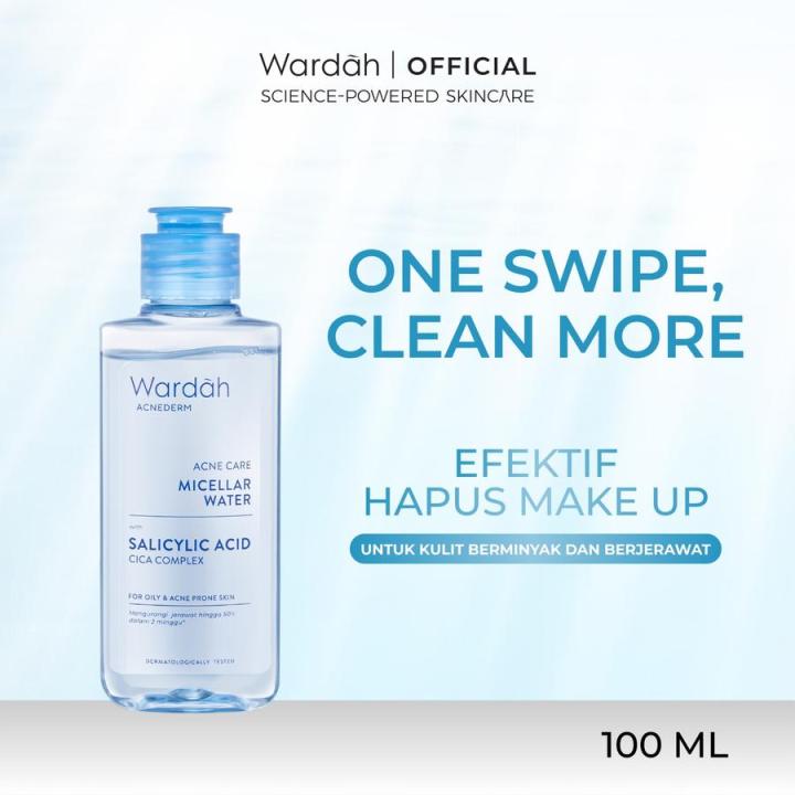 Wardah Acnederm Acne Care Micellar Water With Salicylic Acid Cica Complex 100ML