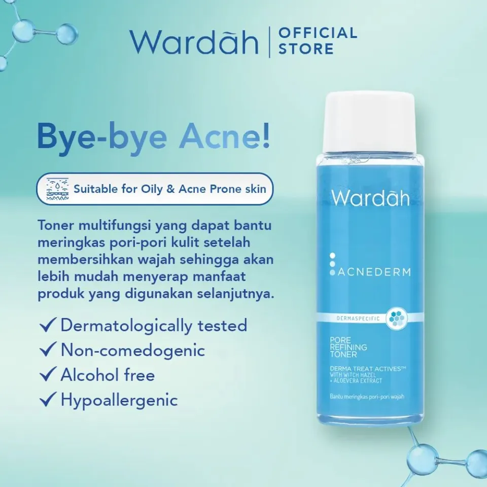 Wardah Acnederm Pore Refining Toner Derma Treat Actives 100ML