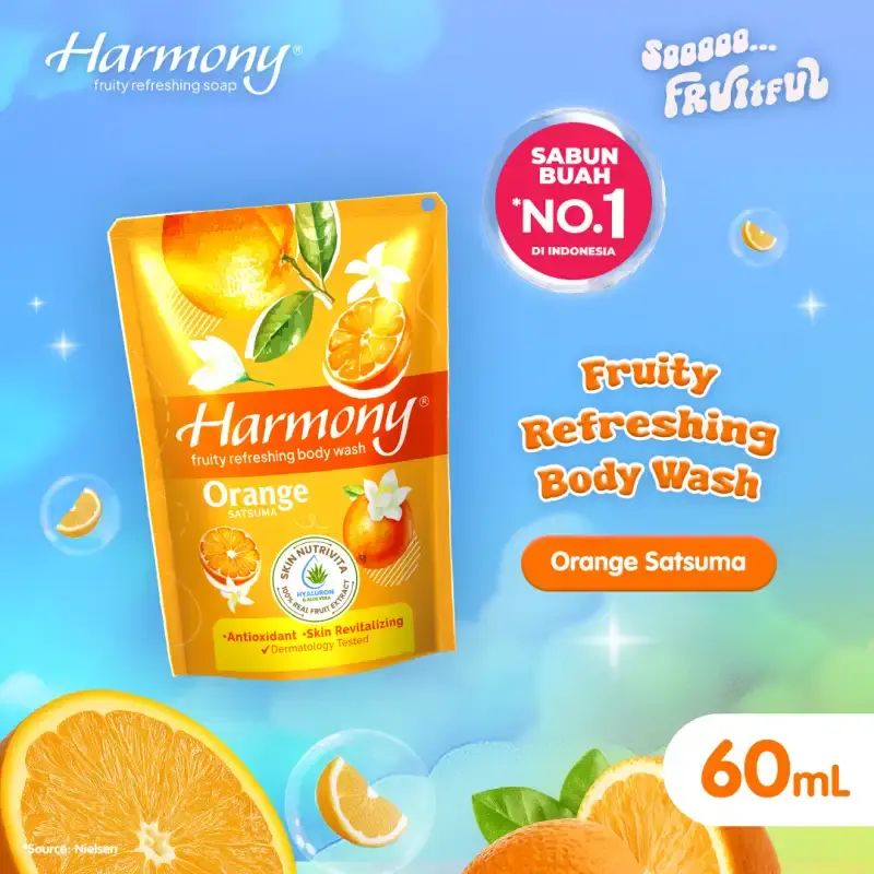Harmony Body Wash Orange Satsuma Pch 60ML