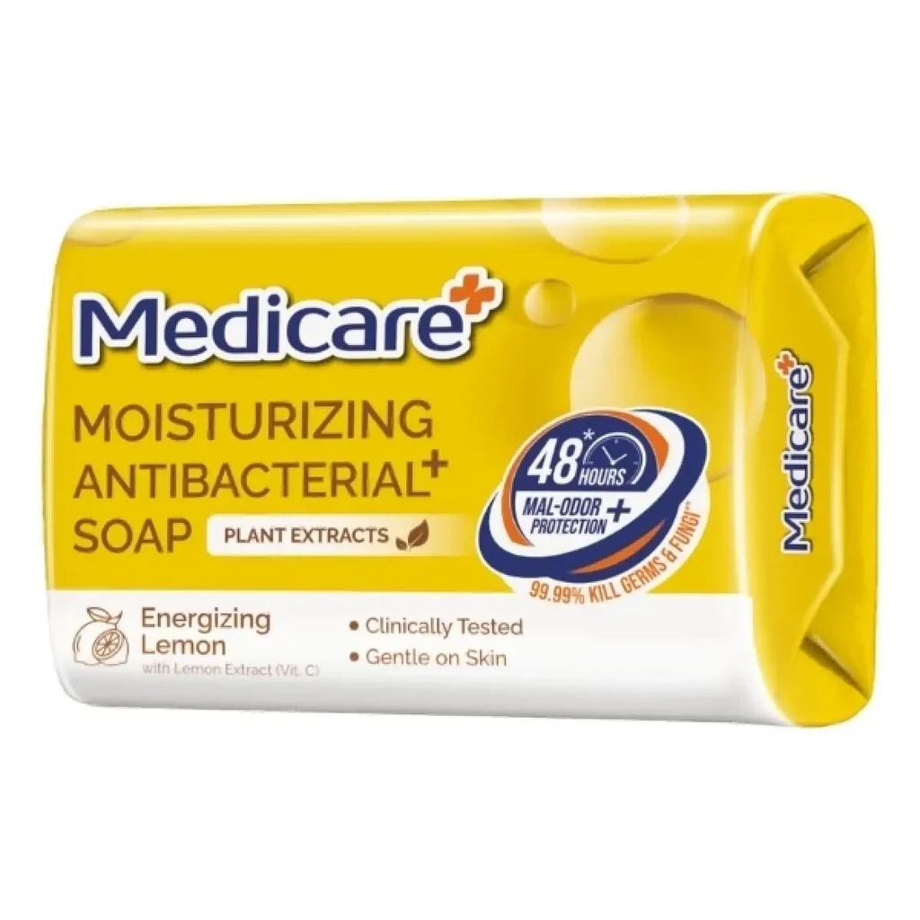Medicare Moisturizing Antibacterial+ Bar Soap Energizing Lemon 4x60GR