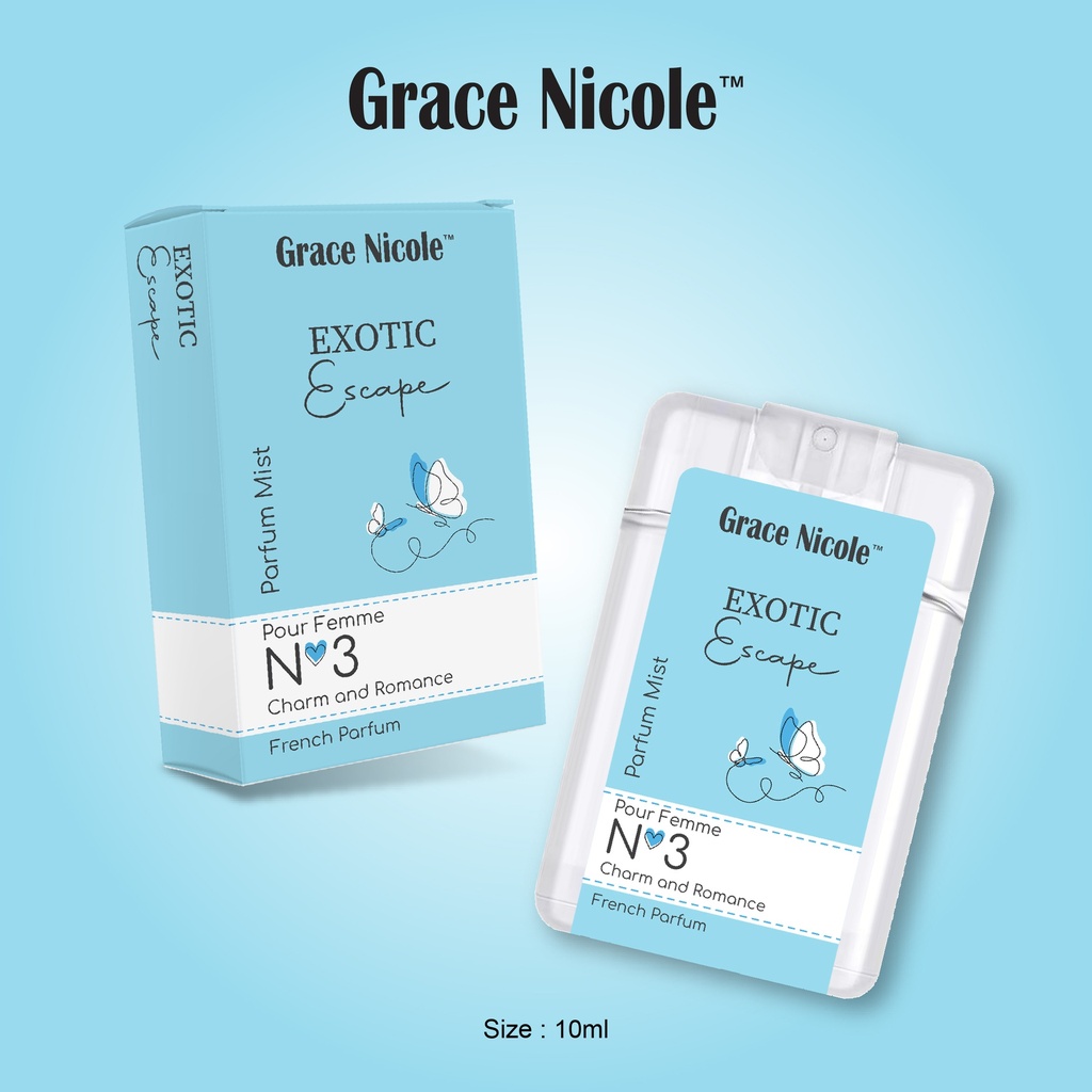 Grace Nicloe Parfum Mist Pour Femme No 3 Exotic Escape 10ML