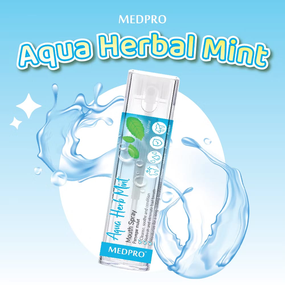 Medpro Aqua Herb Mint Mouth Spray 12ML