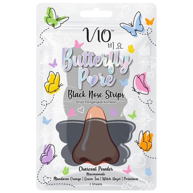 Vio Butterflly Pore Black Nose Strips Pengangkat Komedo 3S