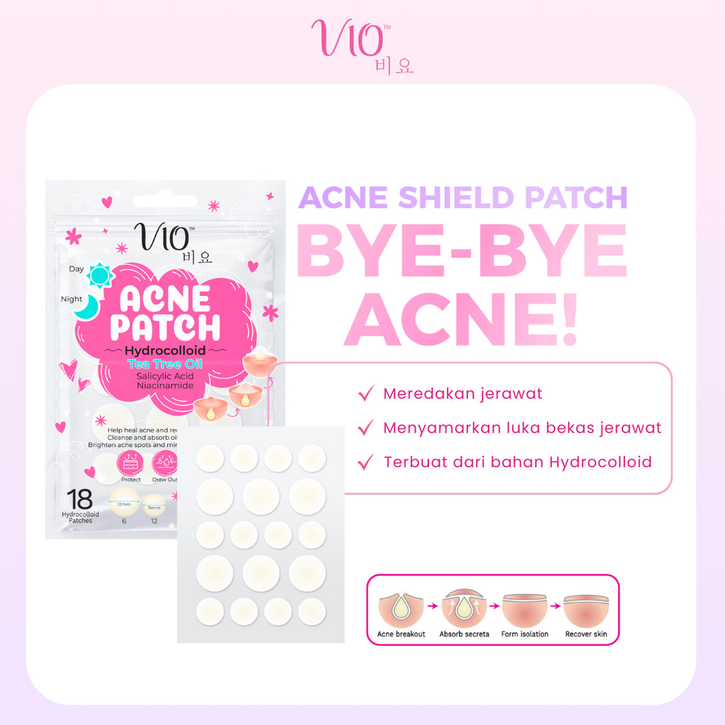 Vio Acne Patch Hydrocolloid Tea Tree Oil Salicylic Acid Niacinamide 18S