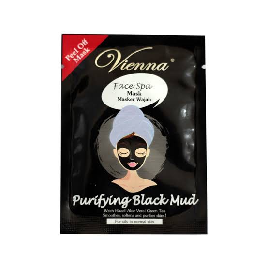 Vienna Purifying Black Mud Face Spa Peel Off Face Mask Masker Wajah 15ML