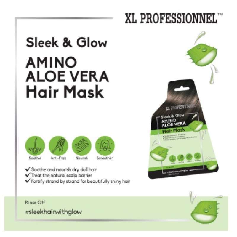XL Professionnel Sleek & Glow Amino Aloe Vera Hair Mask 30ML