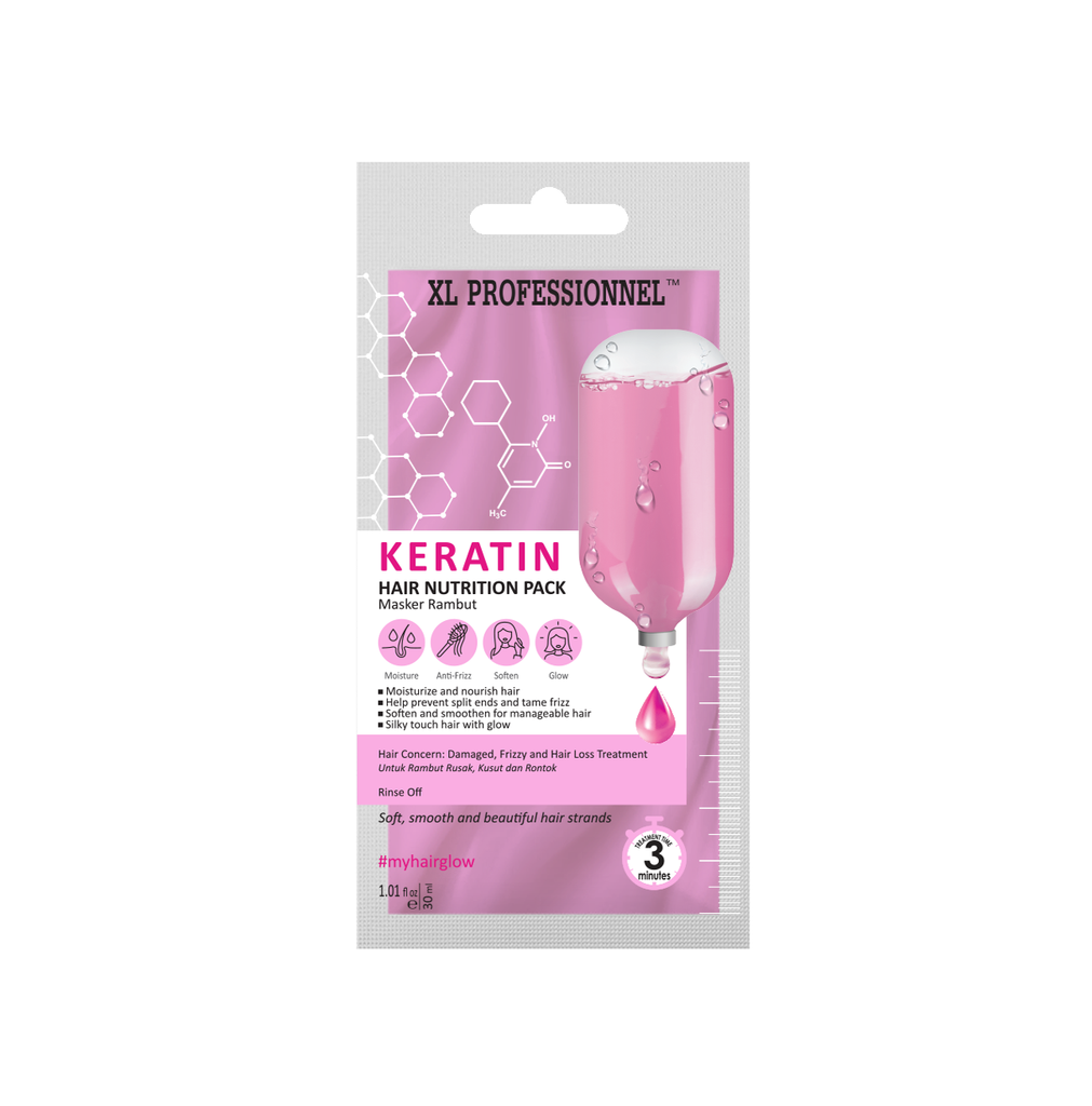 XL Professionnel Keratin Hair Nutrition Masker Rambut 30ML