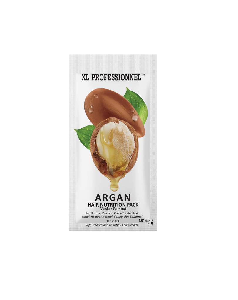 XL Professionnel Argan Hair Nutrition Pack Masker Rambut 30ML
