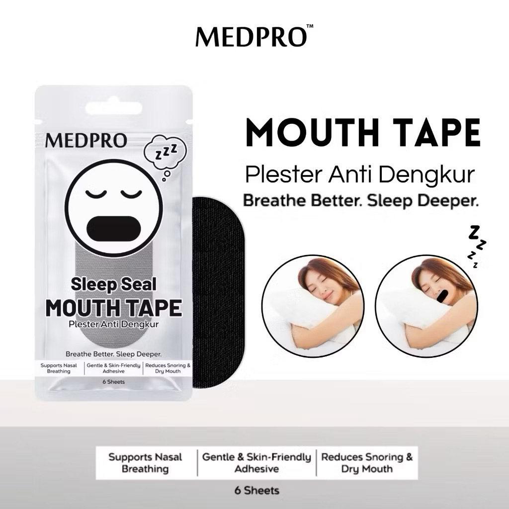 Medpro Sleep Seal Mouth Tape Plester Anti Dengkur 6S