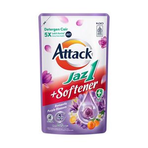 Attack Jaz1 + Softener Romantic Purple Blossom Detergen Cair pch 700GR