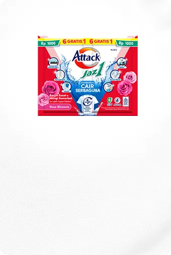 Attack Jaz1 Pembersih Serba Guna Rose Blossom Detergen Cair 72GR