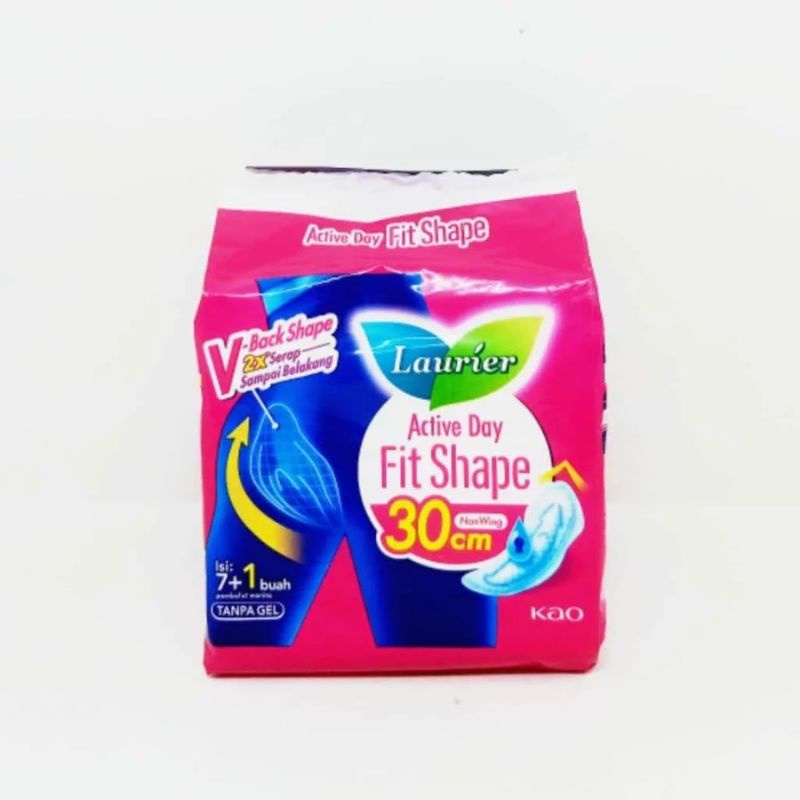 Laurier Acvtive Day Fit Shape Non Wing 30 CM 8PCS