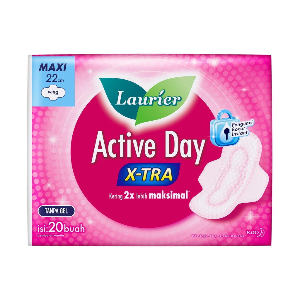Laurier Acvtive Day X-tra Maxi Wing 22 CM 20PCS