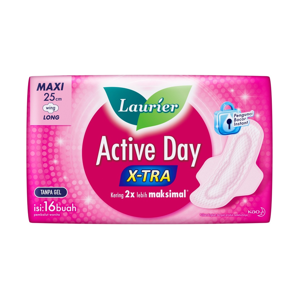 Laurier Acvtive Day X-tra Maxi Wing Long 25 CM 16PCS