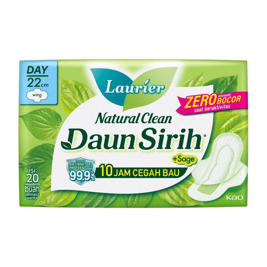 Laurier Natural Clean Daun Sirih +Sage Day Wing 22CM 20PCS