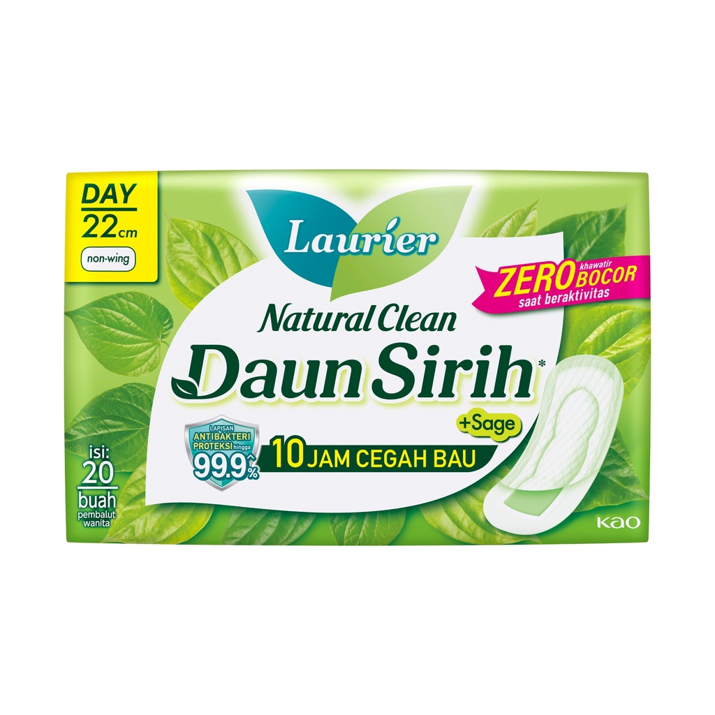 Laurier Natural Clean Daun Sirih +Sage Day Non Wing 22 CM 20PCS
