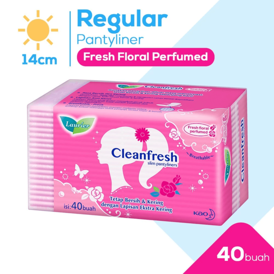 Laurier Cleanfresh Slim Pantyliners Fresh Floral Parfumed 40PCS