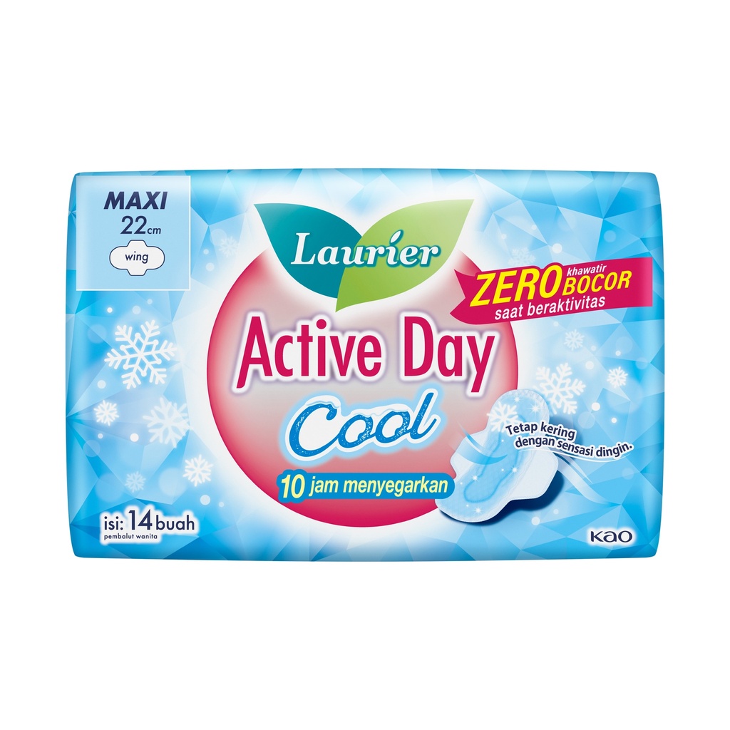 Laurier Active Day Cool Maxi Wing 22 CM 14PCS