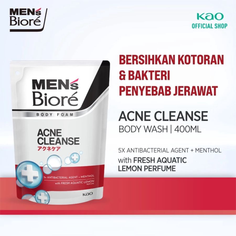 Men's Biore Body Foam Acne Cleanse pch 400ML