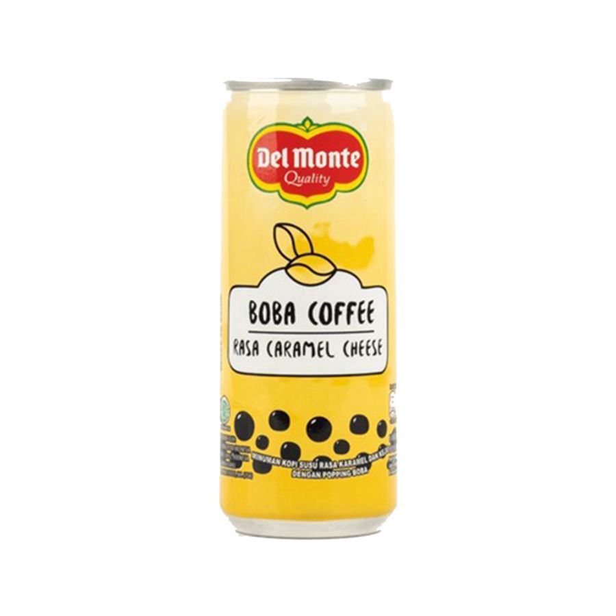 Del Monte Boba Coffe Rasa Caramel Cheese Can 240ML