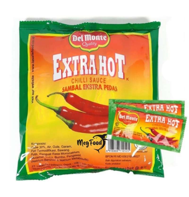 Del Monte Saus Sambal Extra Hot Sachet 24x8GR